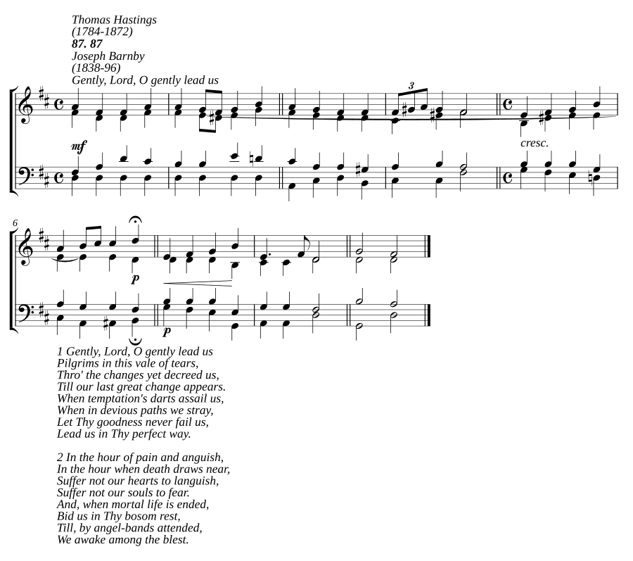 Мягко, Господи, мягко веди нас (Gently, Lord, O gently lead us)