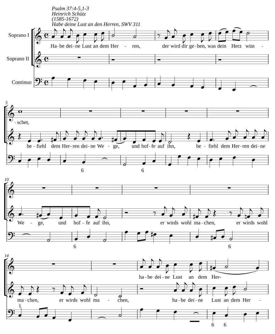 Наслаждайся Господом, SWV 311 (Habe deine Lust an dem Herren, SWV 311)