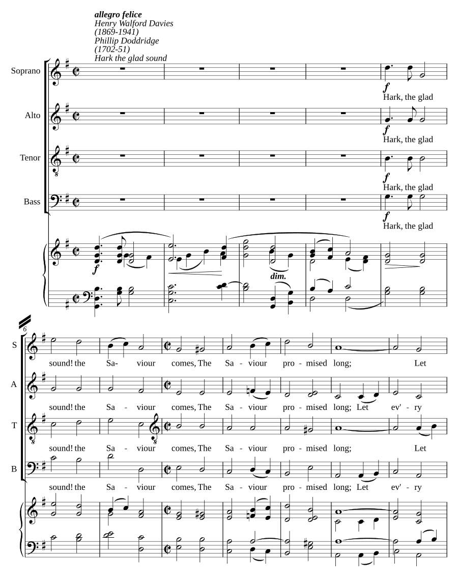 Слушайте радостный звук (Hark the glad sound)