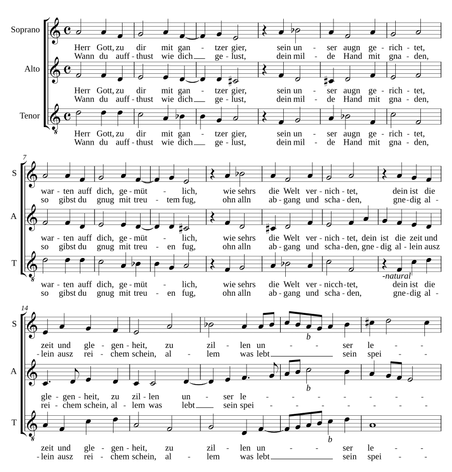 Господь Бог, к Тебе (Herr Gott, zu Dir)