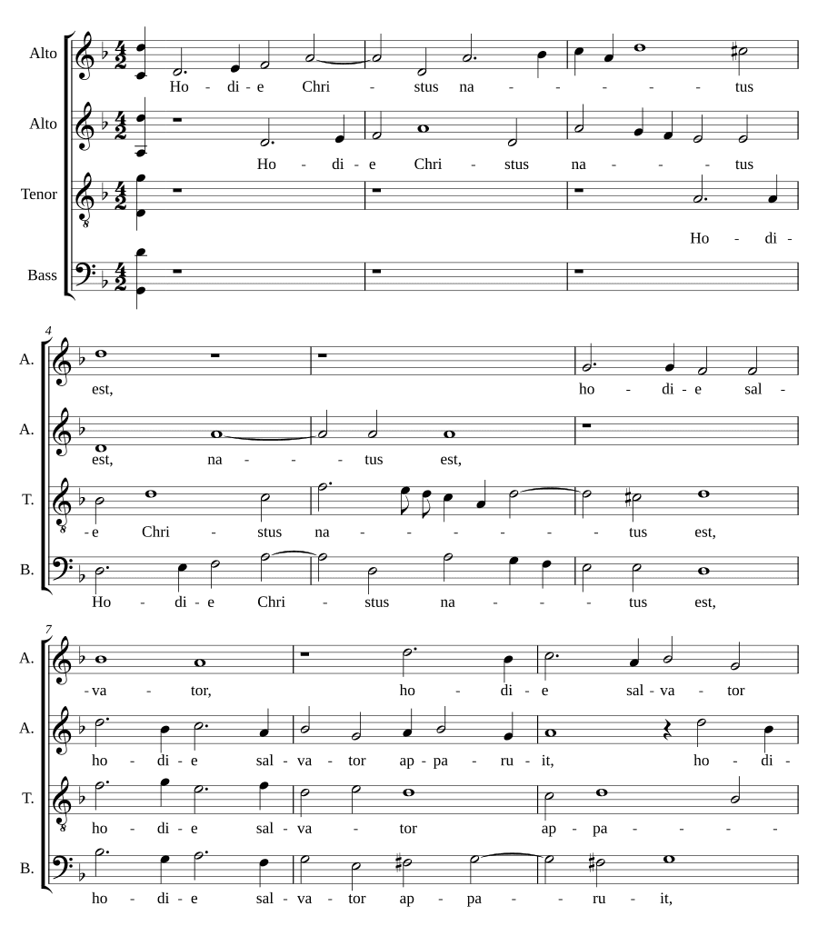 Сегодня родился Христос (Hodie Christus natus est)