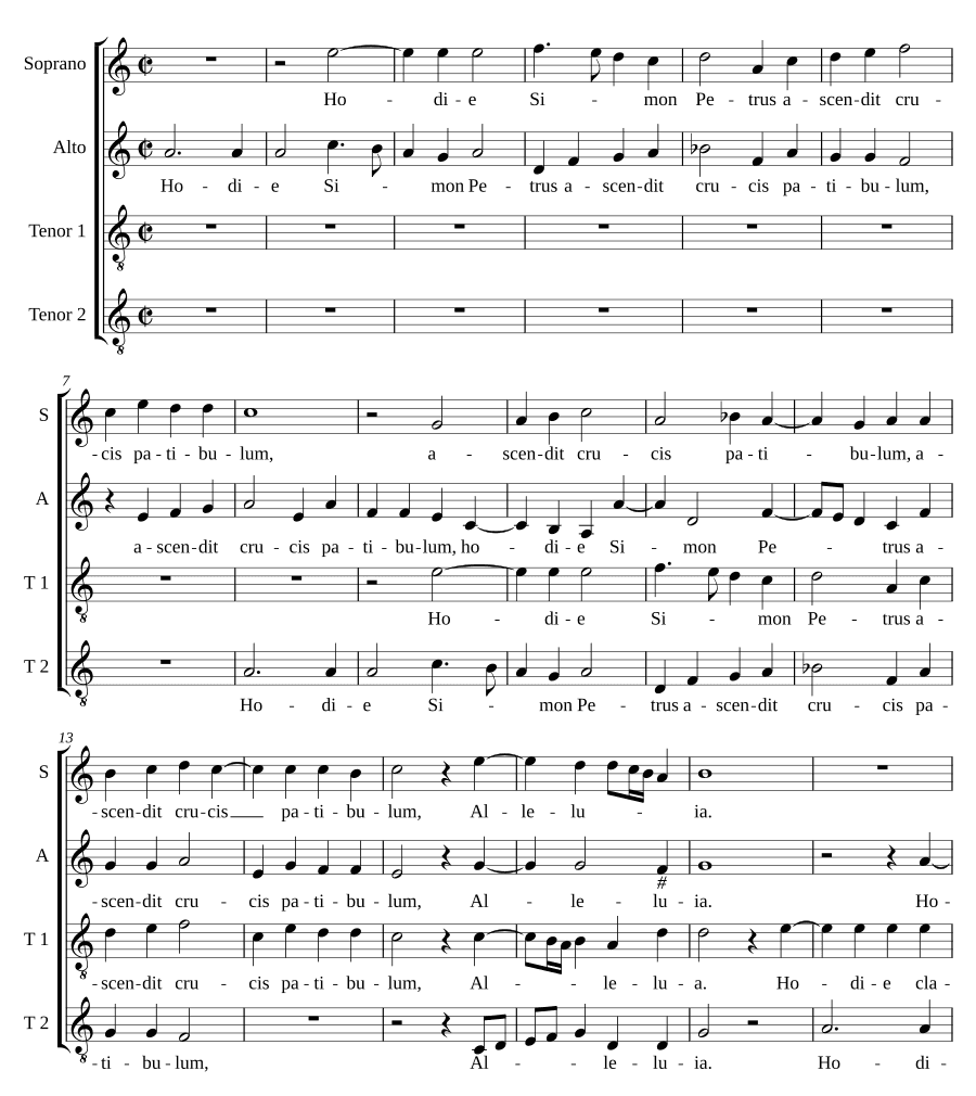 Сегодня Симон Петр (Hodie Simon Petrus)