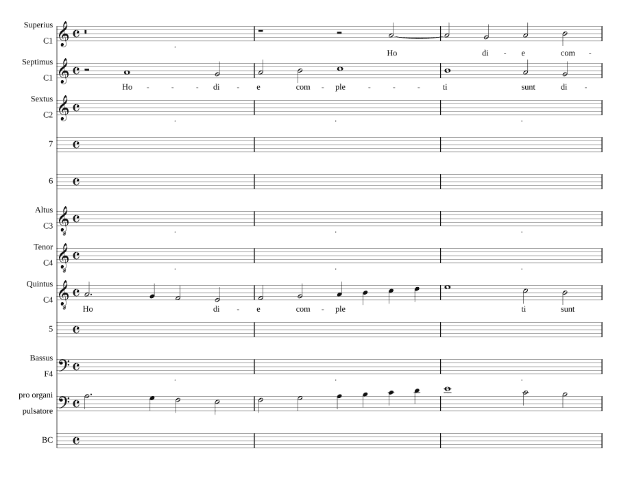 Сегодня завершён день Пятидесятницы для 7 голосов (Hodie completi sunt dies Pentecostes a 7)