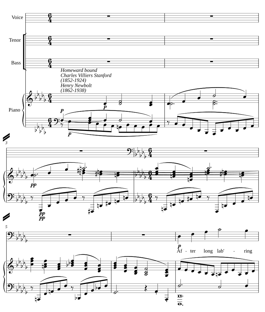 Возвращение домой (Homeward bound), соч. 91:4