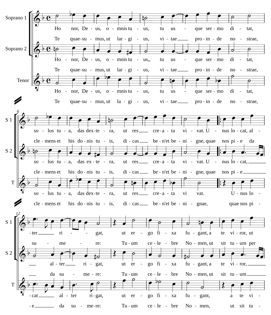 Честь Тебе, Боже, весь Твой (Honor, Deus, omnis tuus)