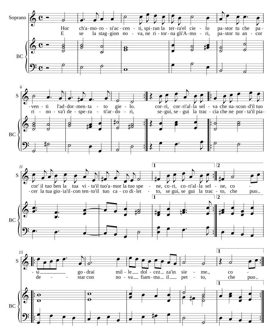 Сейчас, когда любовные акценты (Hor ch'amorosi accenti)