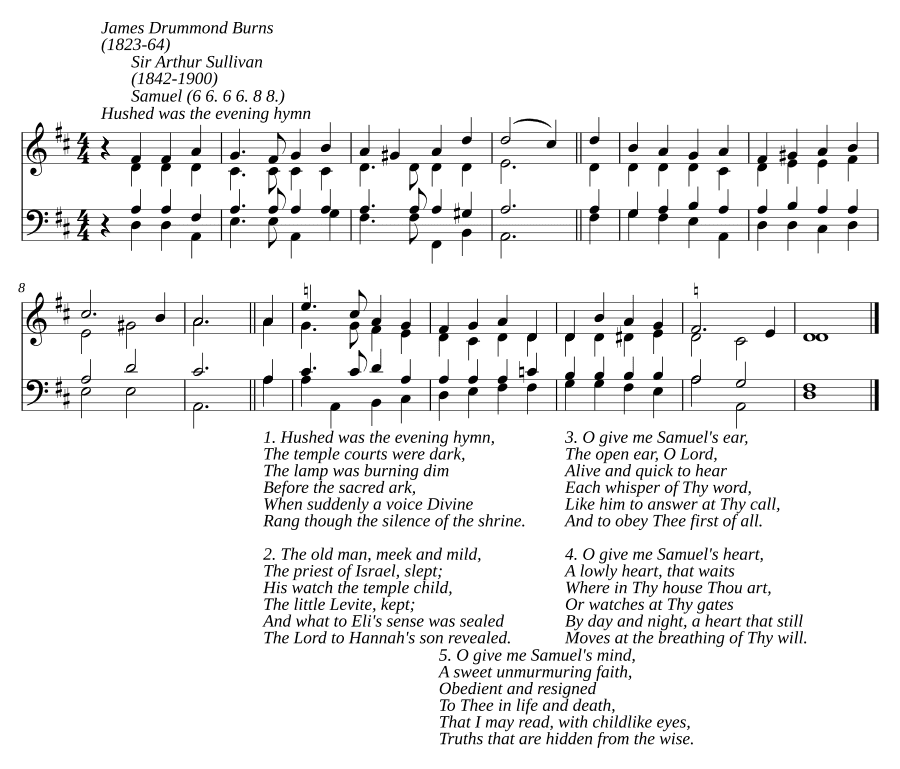 Смолкла вечерняя песнь (Hushed was the evening hymn)