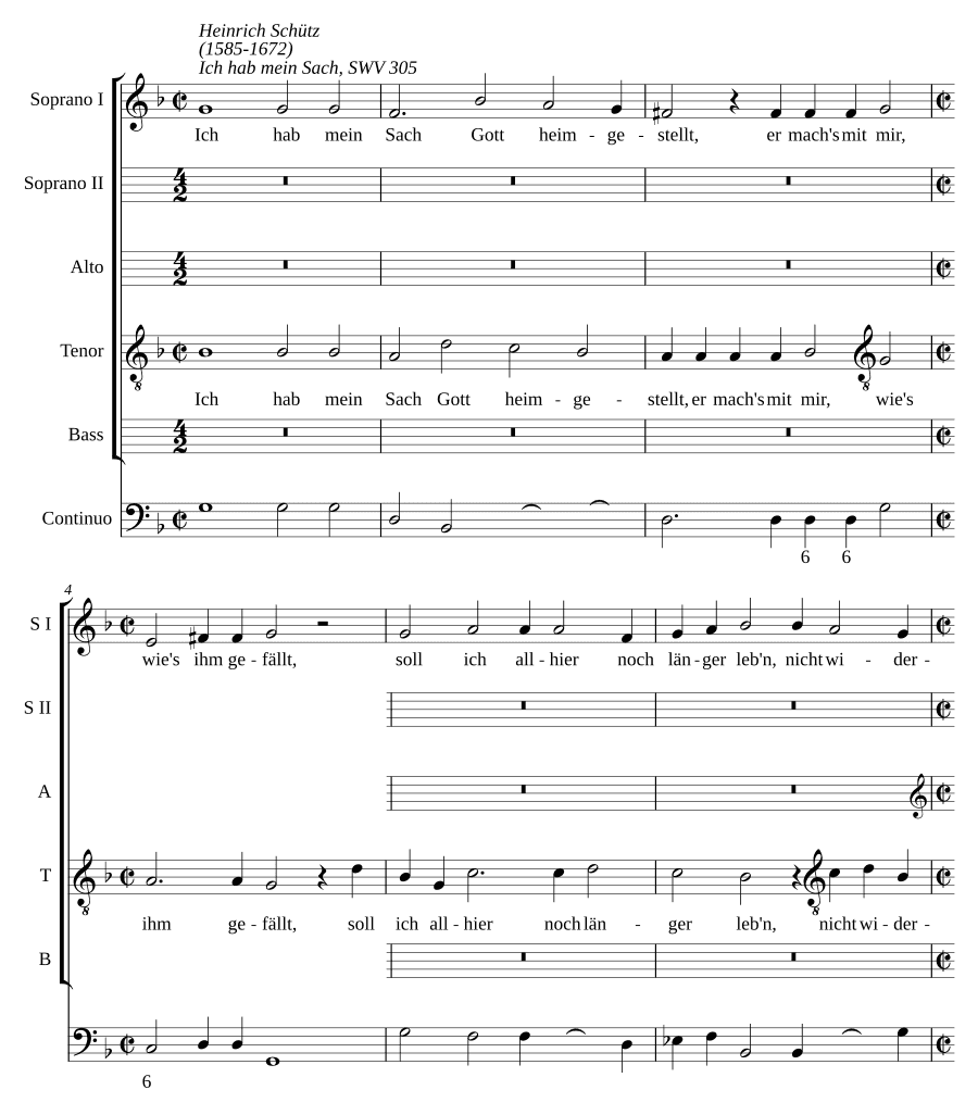 Я предал дело моё Богу, SWV 305 (Ich hab mein Sach Gott heimgestellt, SWV 305)