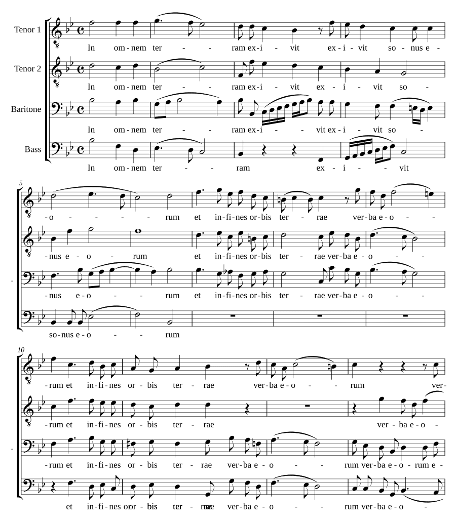 На всю землю (In omnem terram). Джованни Франческо Анерио