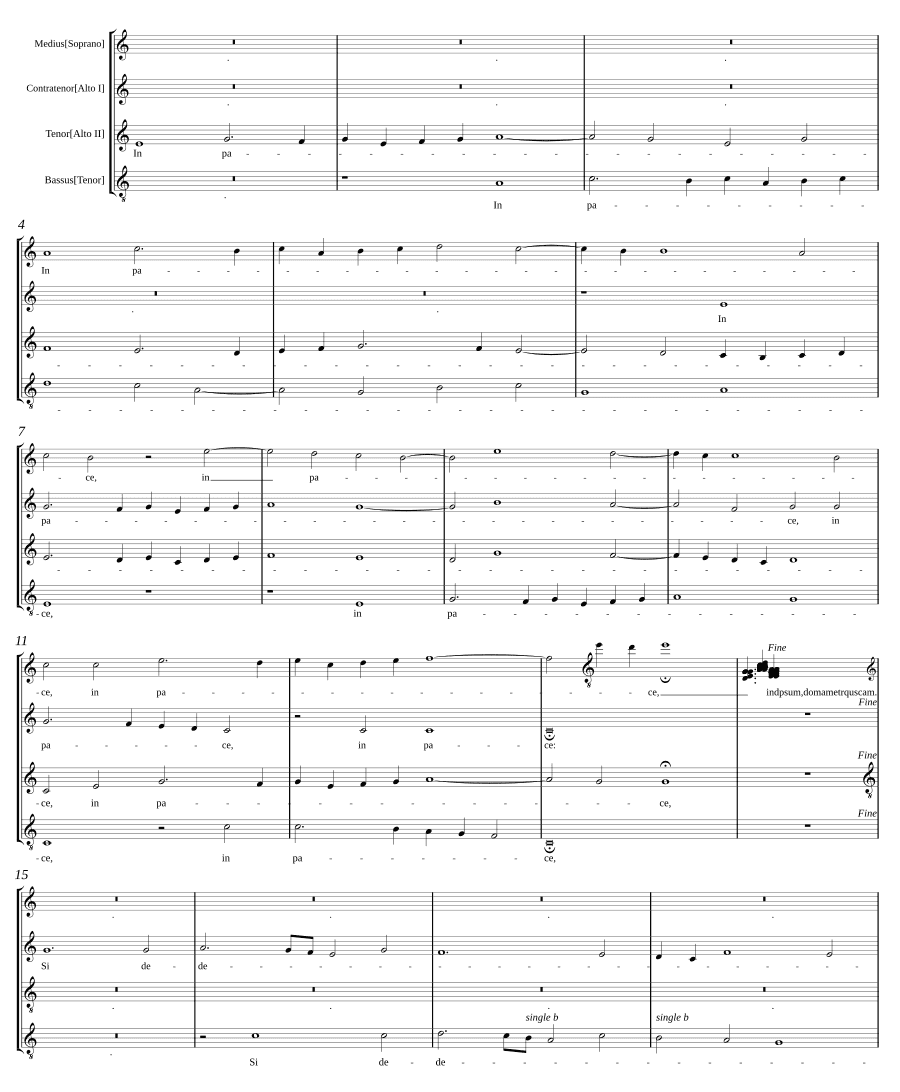 В мире, в том самом (In pace in idipsum). Томас Таллис