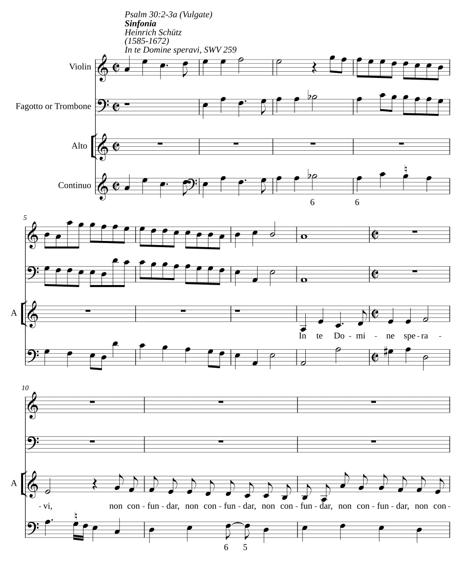 На Тебя, Господи, уповаю, SWV 259 (In te, Domine, speravi, SWV 259)