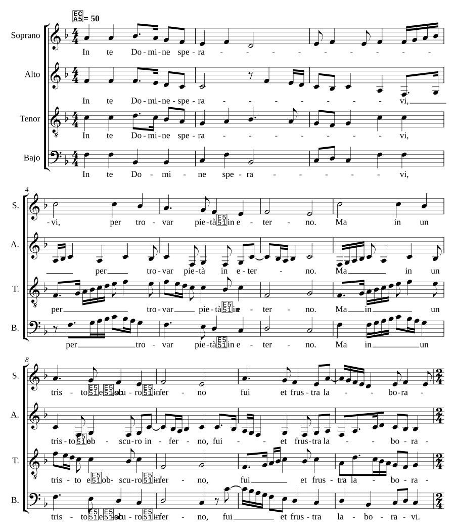 На Тебя, Господи, уповаю (In te Domine speravi)