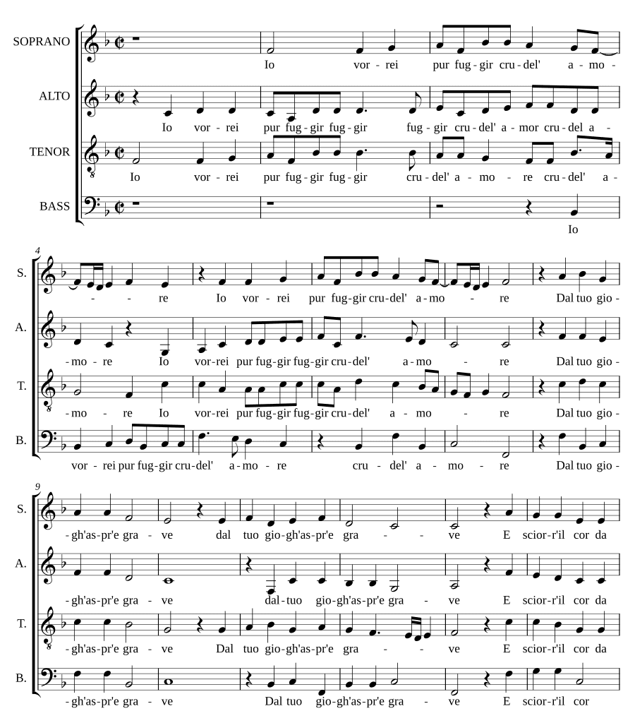Я хотел бы убежать (Io vorrei pur fuggir)