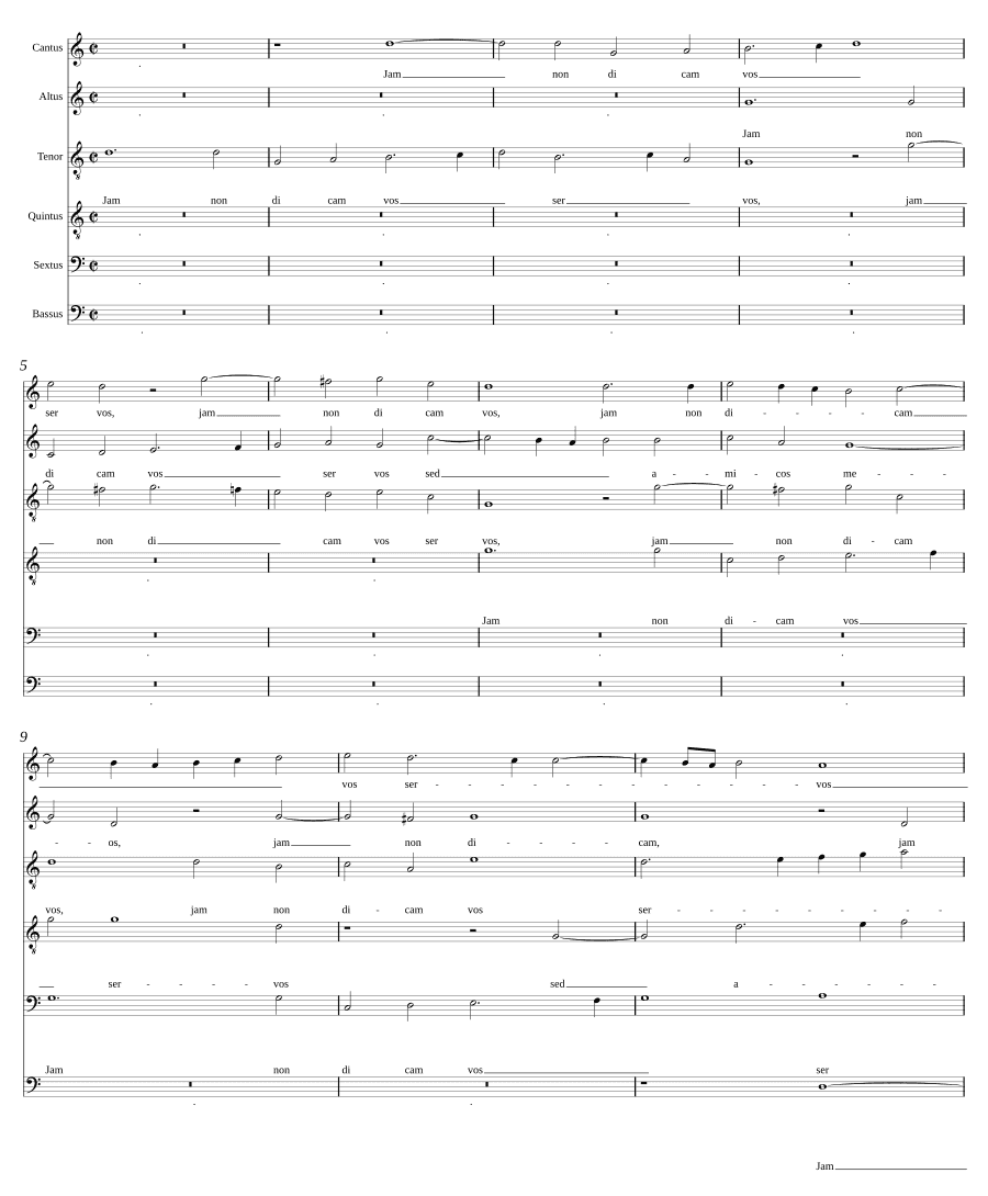 Я больше не скажу вам (Jam non dicam vos)