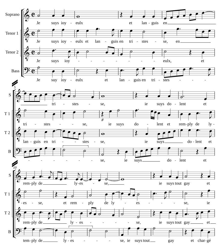 Я радостен (Je suys ioyeulx)