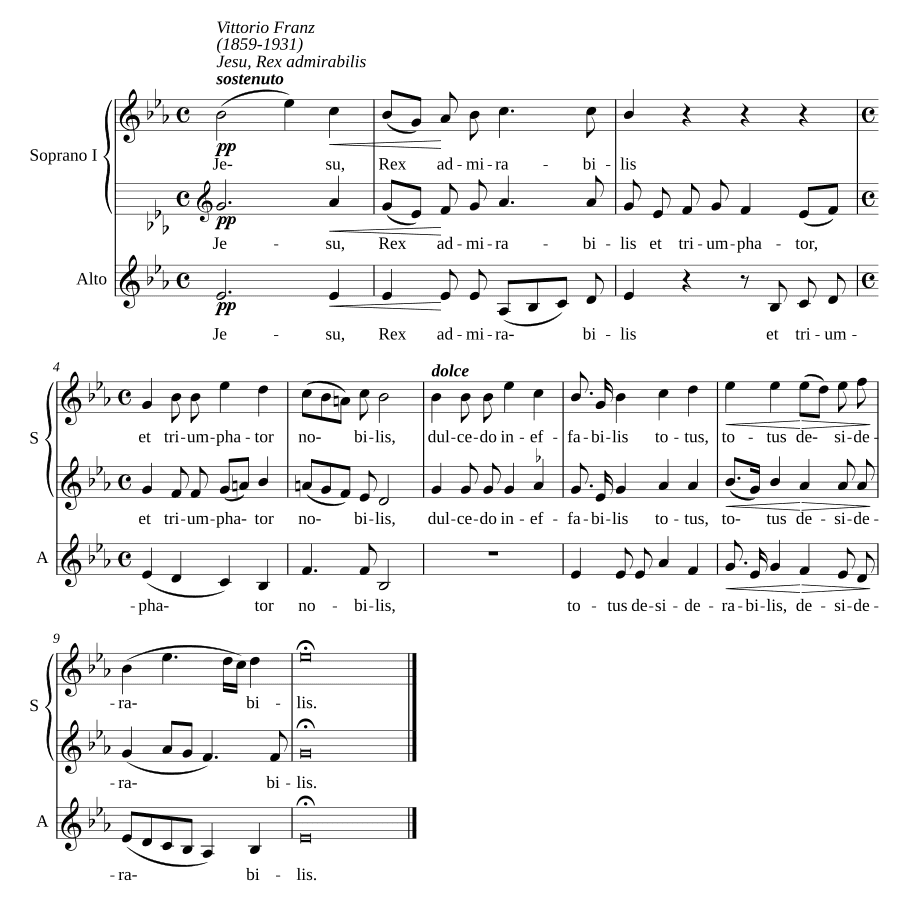 Иисус, дивный Царь (Jesu, Rex admirabilis)