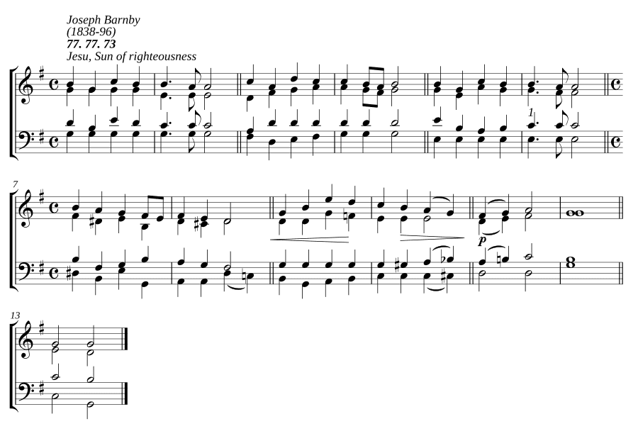 Иисус, Солнце праведности (Jesu, Sun of righteousness)