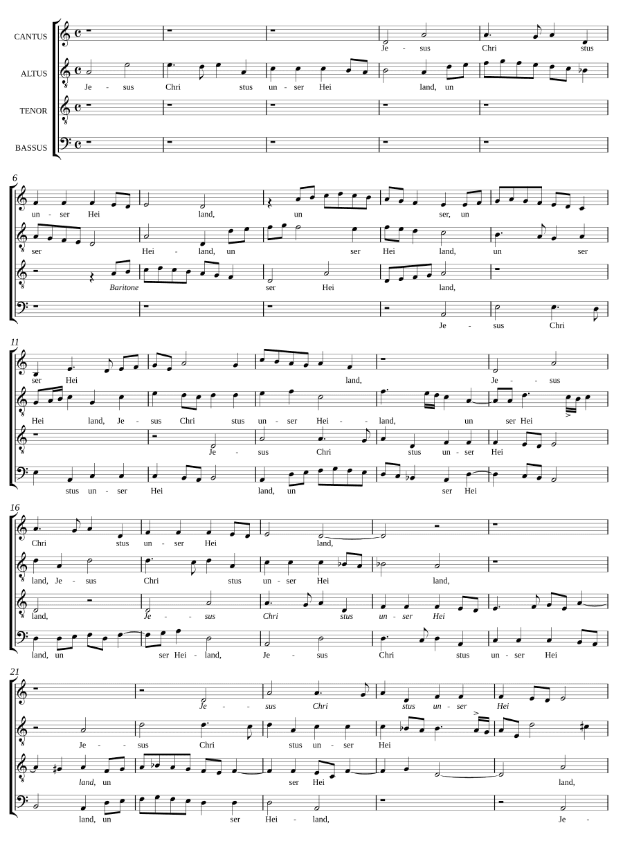 Иисус Христос, наш Спаситель, который от нас (Jesus Christus, unser Heiland, der von uns)