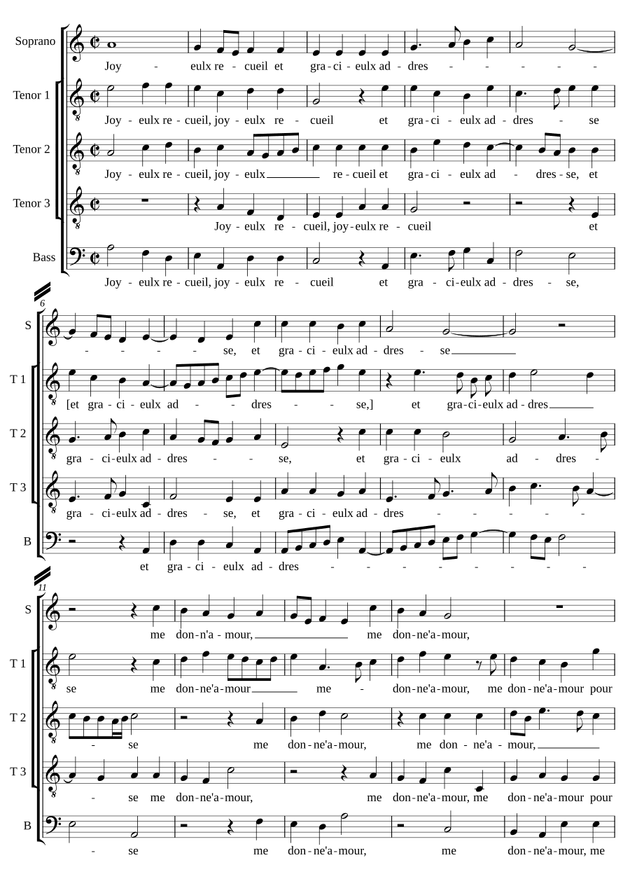 Веселый сборник (Joyeulx recueil). Иоганнес Лупи. Вокал
