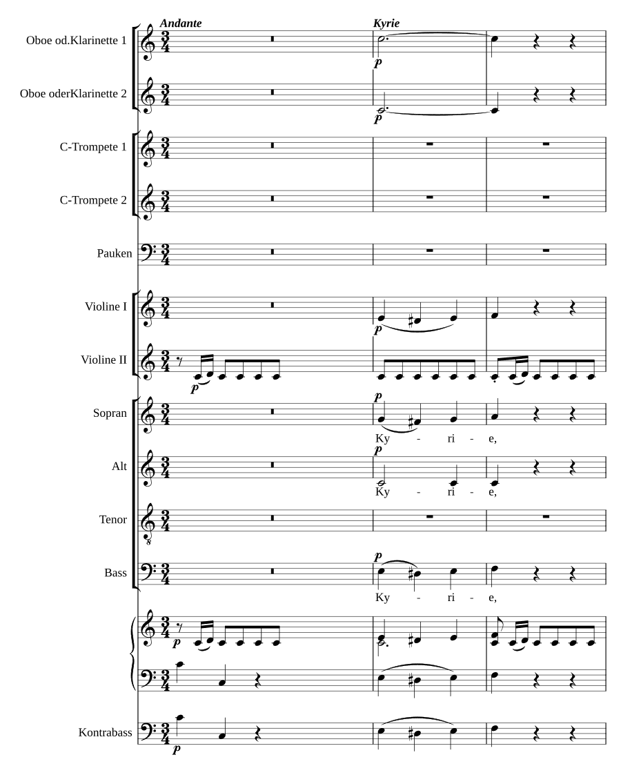 Короткая торжественная месса до мажор (Kurze Festmesse in C)