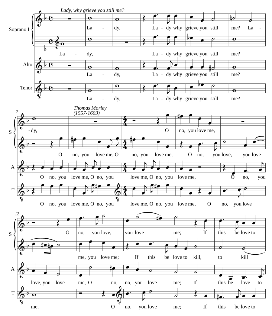 Дама, почему ты всё ещё печалишь меня (Lady, why grieve you still me)