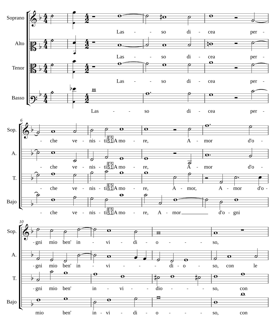 Увы, говорил, почему пришел, Любовь (Lasso, dicea, perche venisti, Amore)
