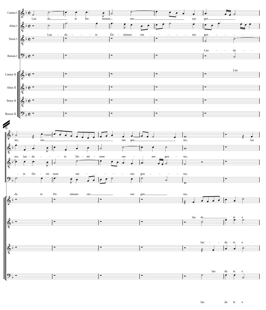Хвалите Господа восьмью голосами (Laudate Dominum a 8)