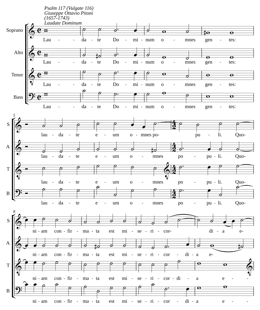 Хвалите Господа, все народы (Laudate Dominum omnes gentes)