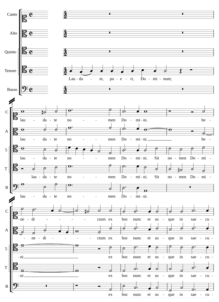 Хвалите, рабы Господа (Laudate pueri Dominum)