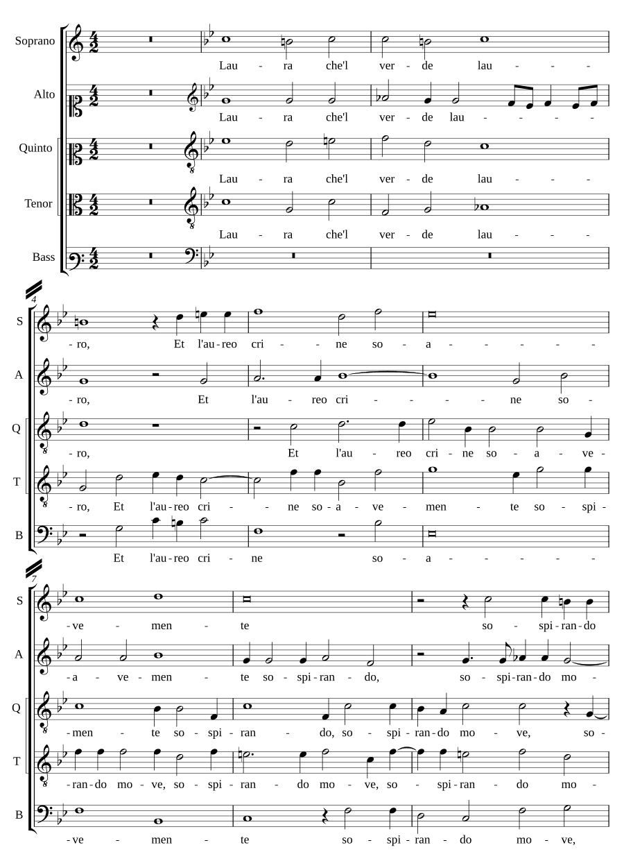 Лаура, что зелёный лавр (Laura ch'el verde lauro)