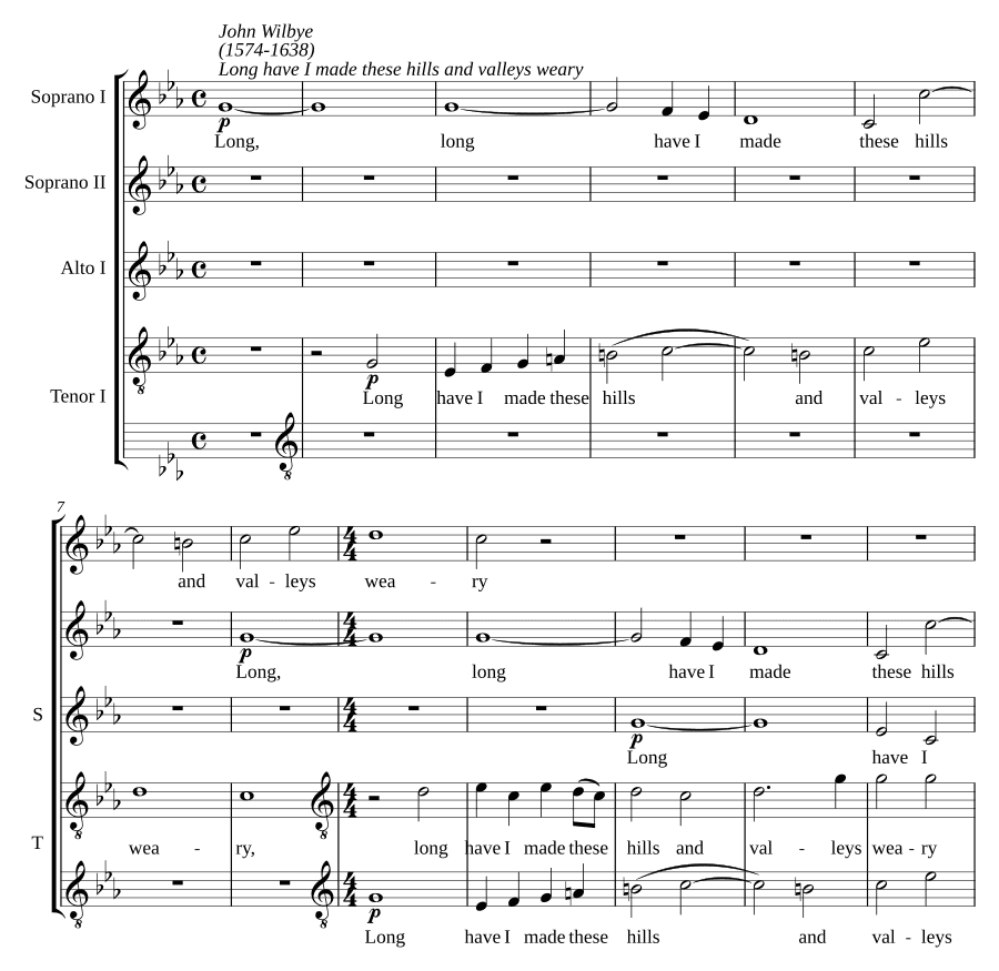 Долго я утомлял эти холмы и долины (Long have I made these hills and valleys weary)