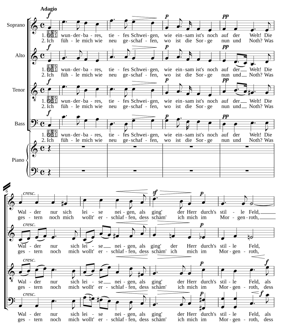 Утренняя молитва, соч. 48, № 5 (Morgengebet, Op. 48, No. 5)