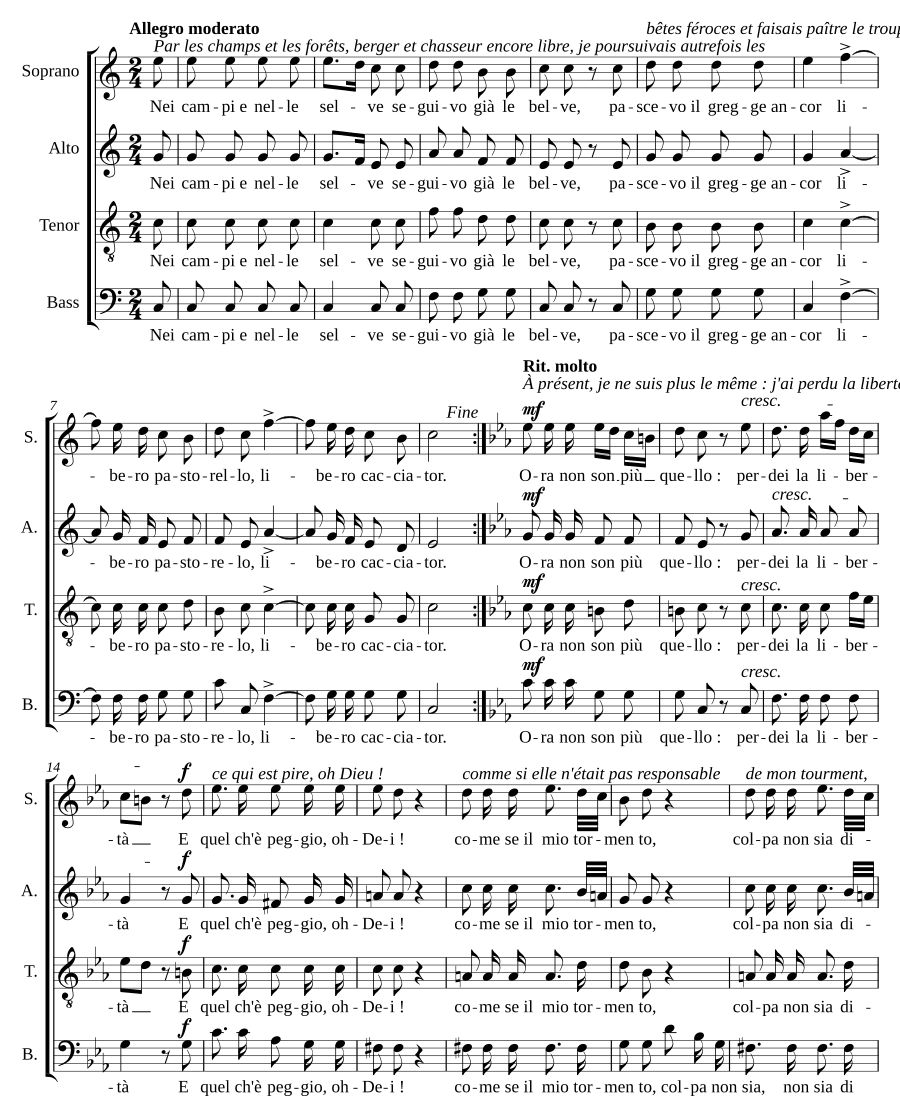 На полях и в лесах (Nei campi et nelle selve)