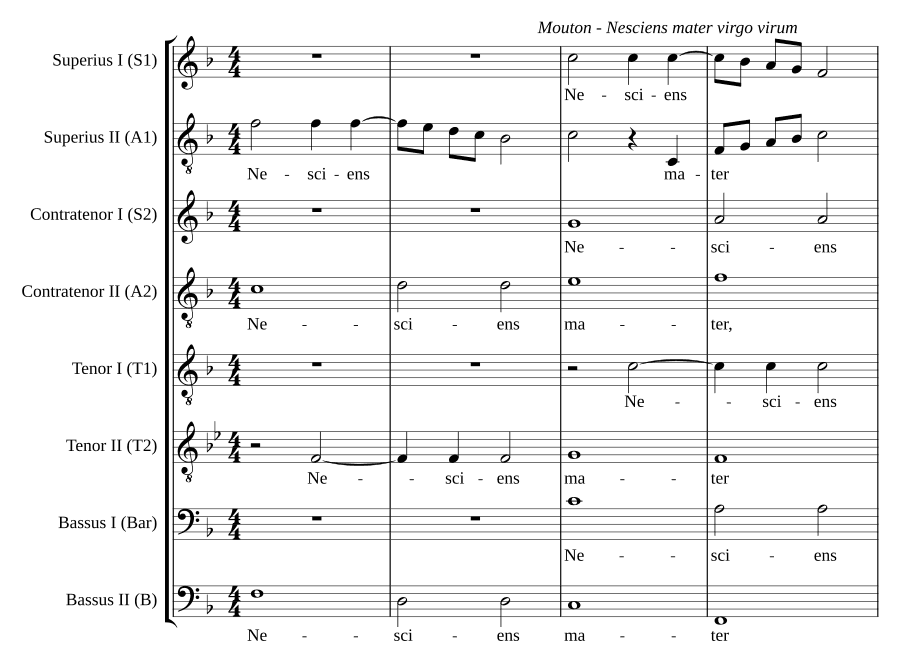 Неведомая мать дева мужчину (Nesciens mater virgo virum)