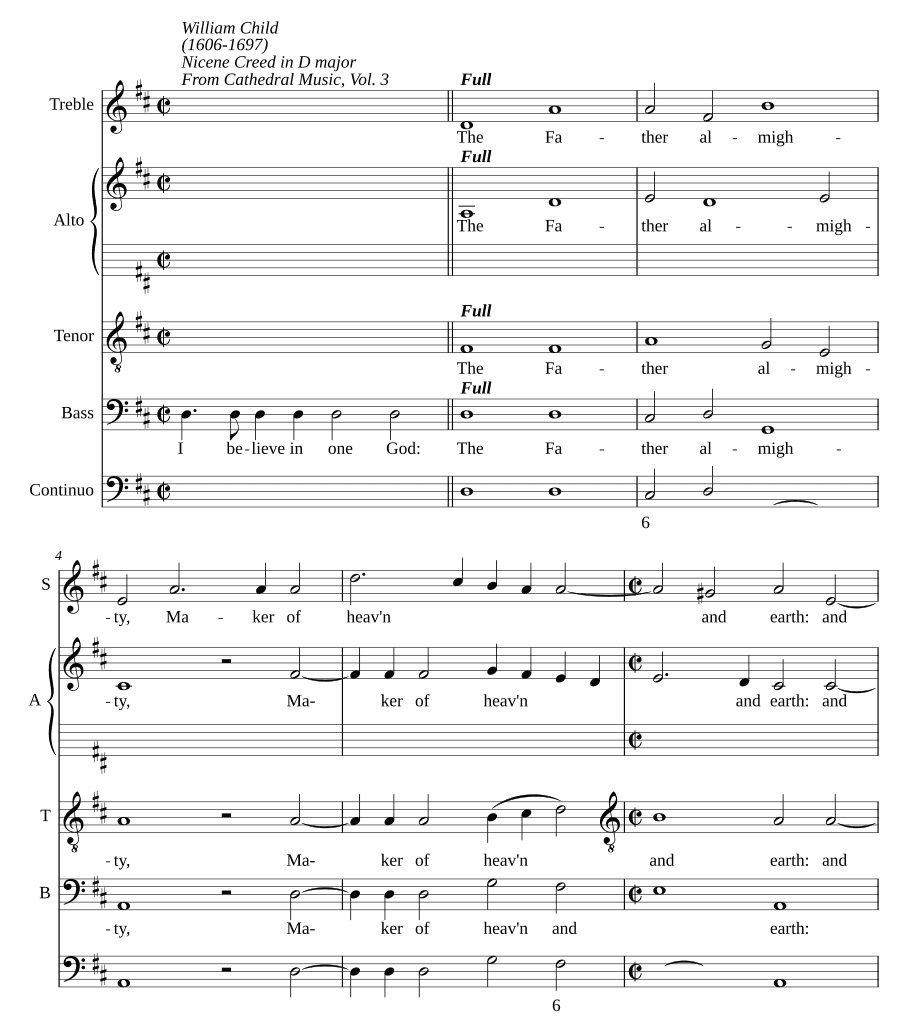 Символ веры в ре мажоре (Nicene Creed in D major)