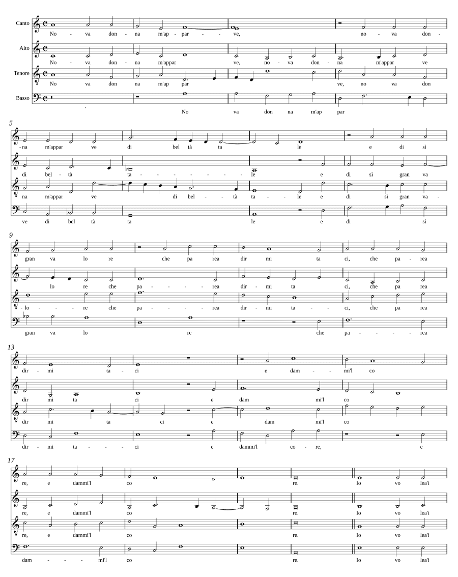Новая дама явилась мне (Nova donna m'apparve)