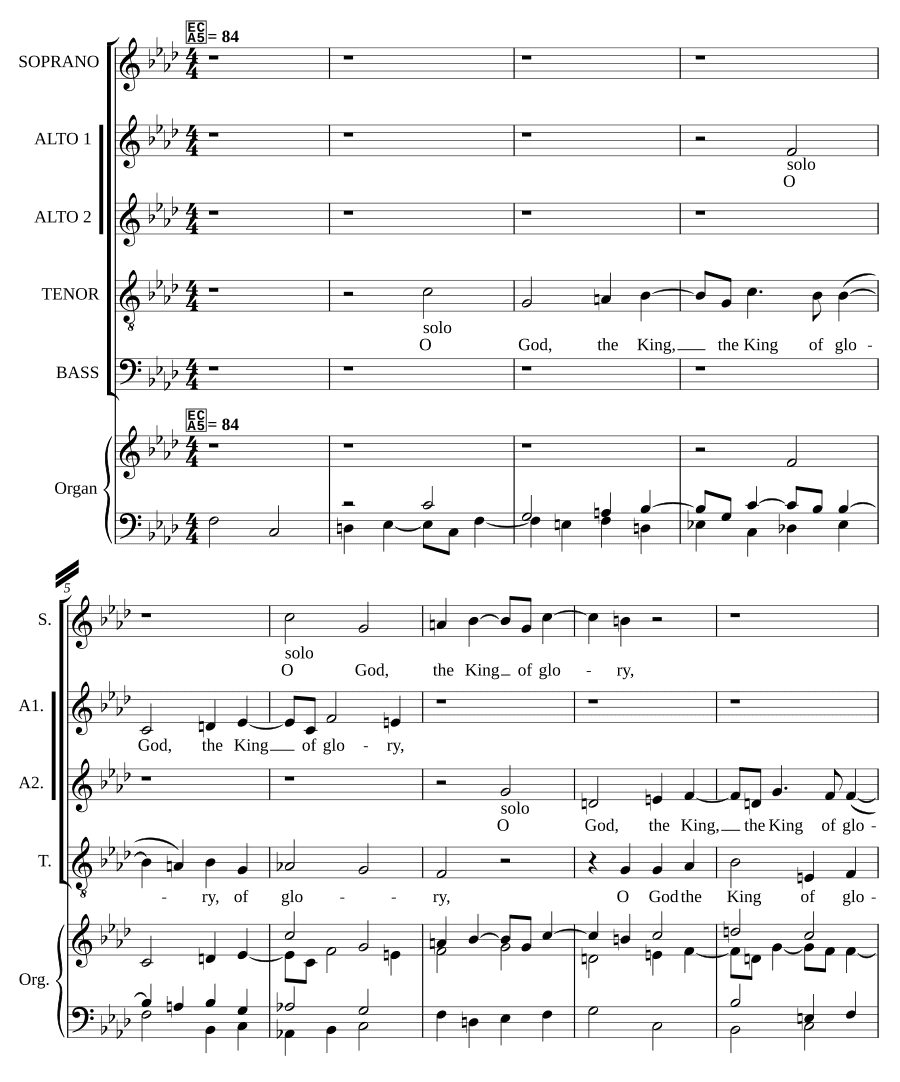 О Боже, Царь славы (O God, the King of glory)