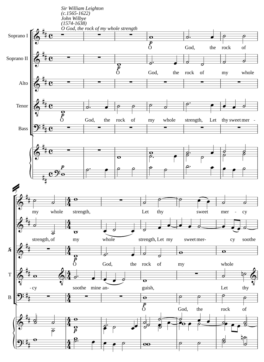 О, Боже, скала всей моей силы (O God, the rock of my whole strength)