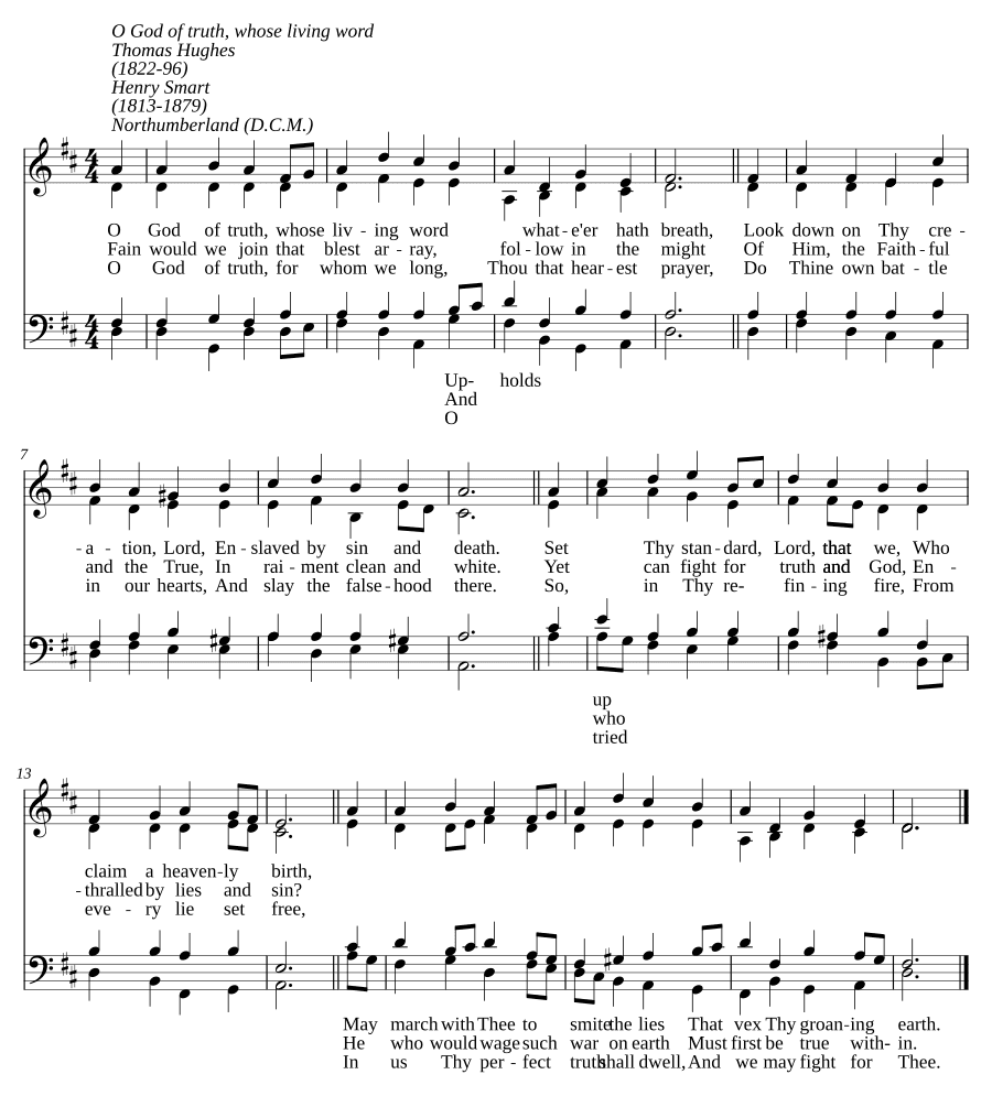 О Боже истины, чье живое слово (O God of truth, whose living word)