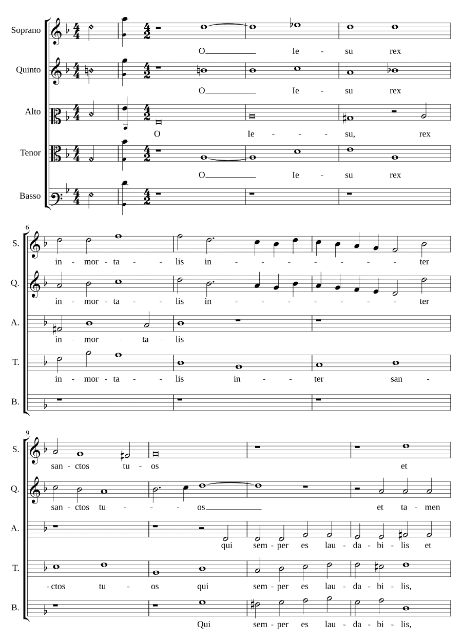 О Иисус Царь бессмертный (O Iesu Rex immortalis)