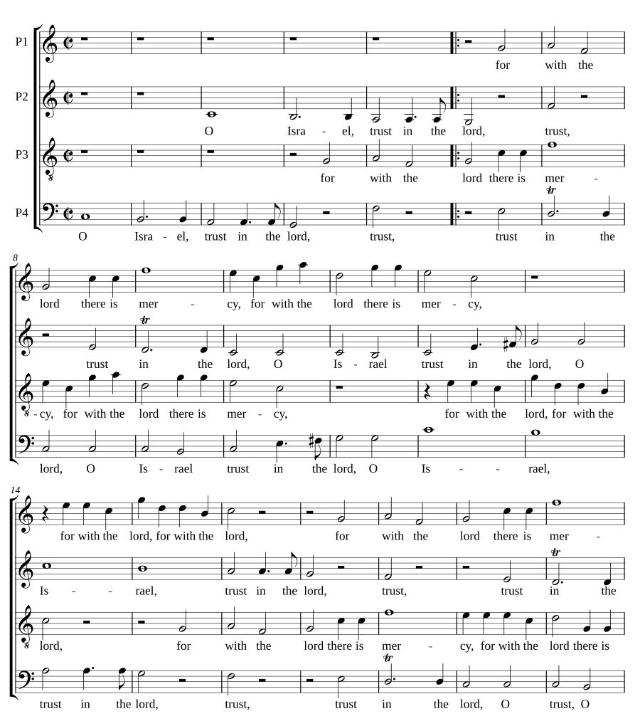 О Израиль, уповай на Господа (O Israel, trust in the lord)
