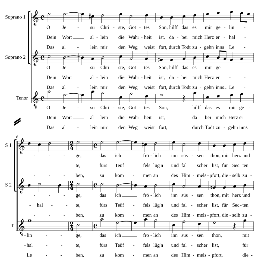 О Иисус Христос, Сын Божий (O Jesu Christe, Gottes Sohn)