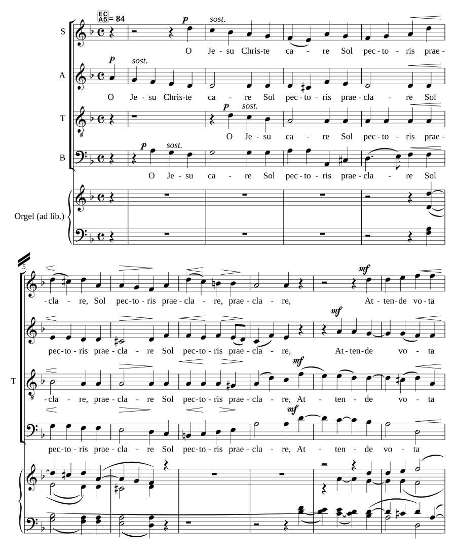 О Иисусе Христе (O Jesu Christe). № 3 из 'Andliga sånger'