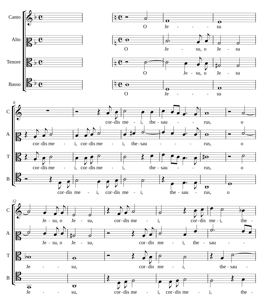 О Иисус сердца моего (O Jesu cordis mei)