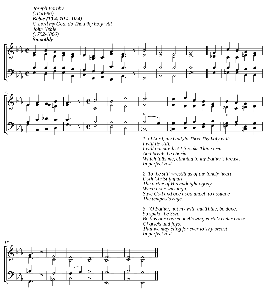 О Господи, Боже мой, исполни святую волю Твою (O Lord, my God, do Thou Thy holy will)