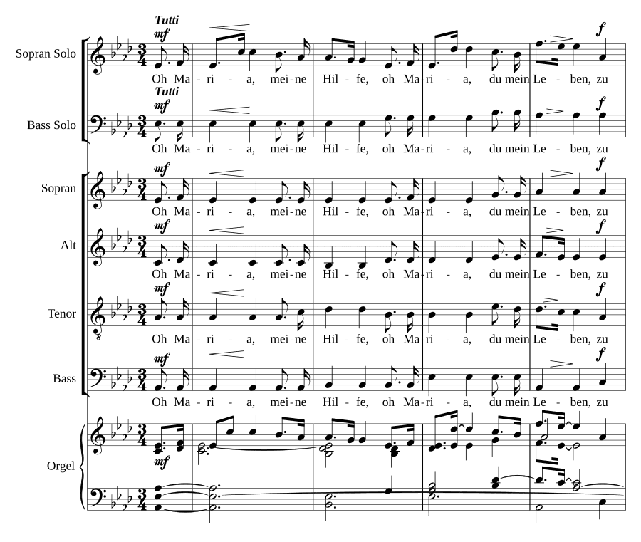 О Мария, моя помощь (O Maria, meine Hilfe)