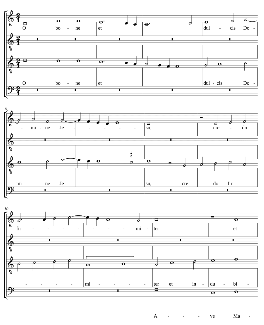 О, добрый и сладкий Господь Иисус (O bone et dulcis Domine Jesu)