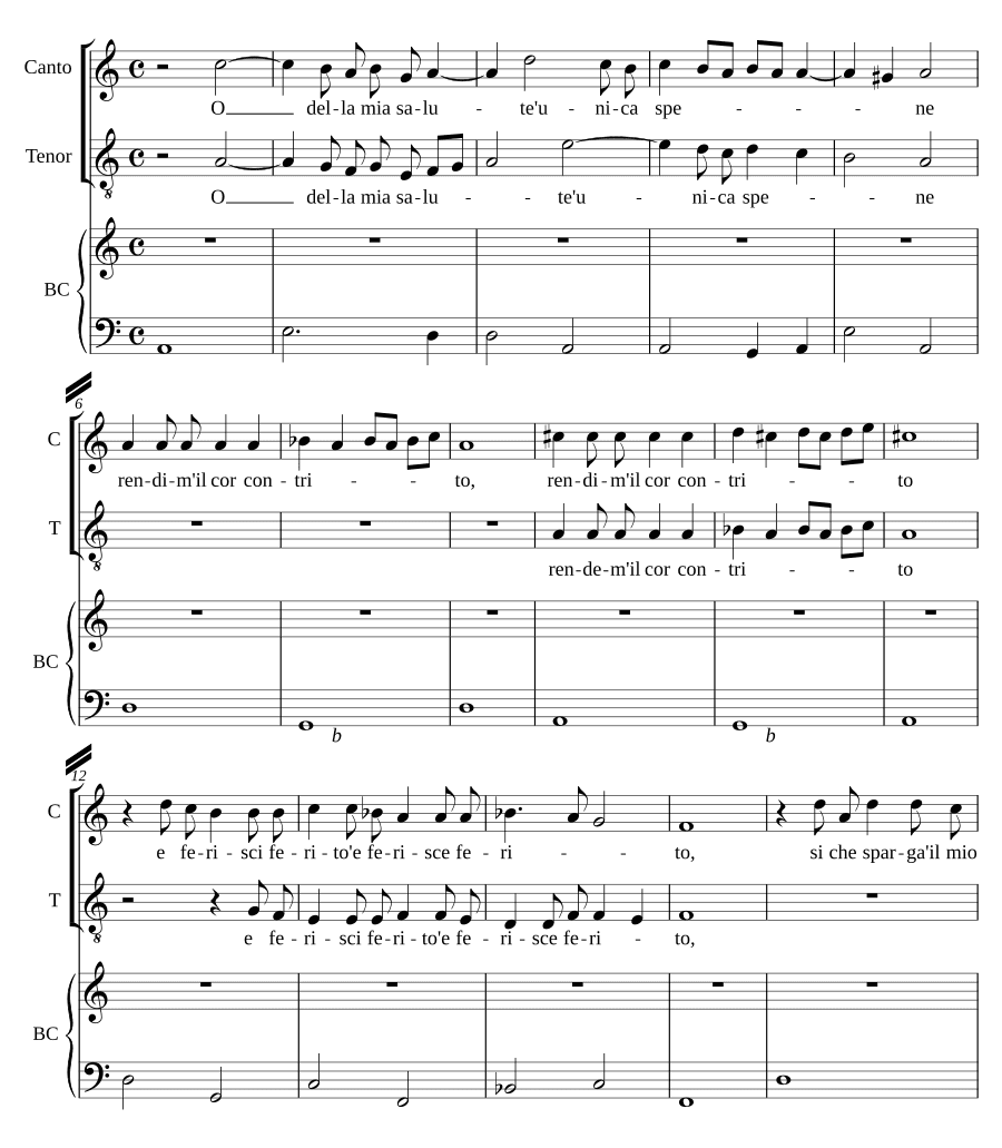 О моё спасение (O della mia salute)