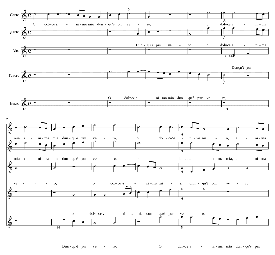 О сладкая душа моя (O dolce anima mia)