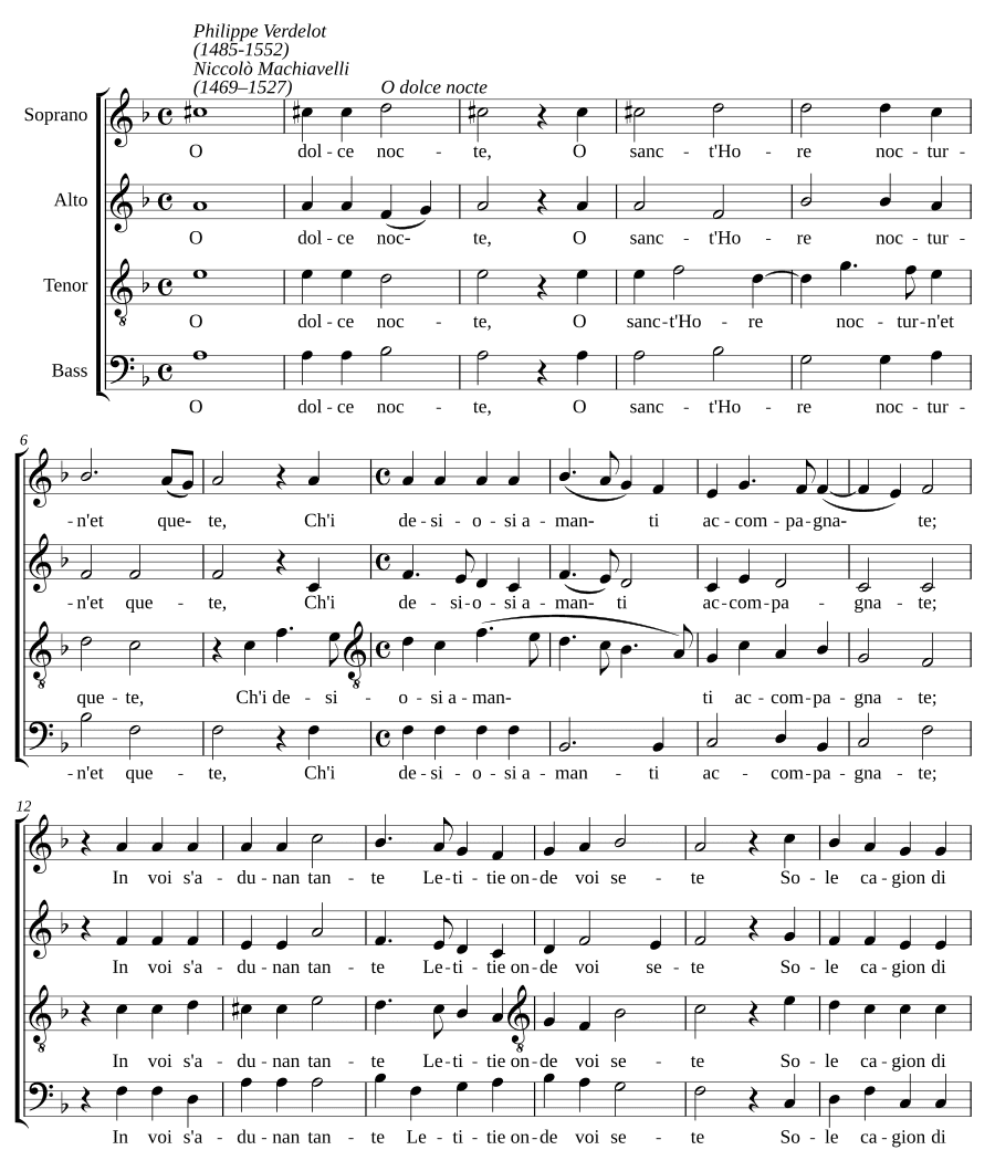 О, сладкая ночь (O dolce nocte)